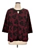 Notations Burgundy 3/4 Sleeve Blouse Size 1X - photo 1