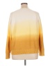 Ann Taylor LOFT 100% Cotton Color Block Yellow Pullover Sweater Size XL - photo 2