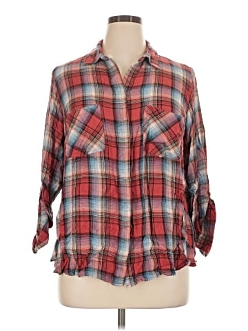 Zac & Rachel 3/4 Sleeve Button-Down Shirt (view 1)