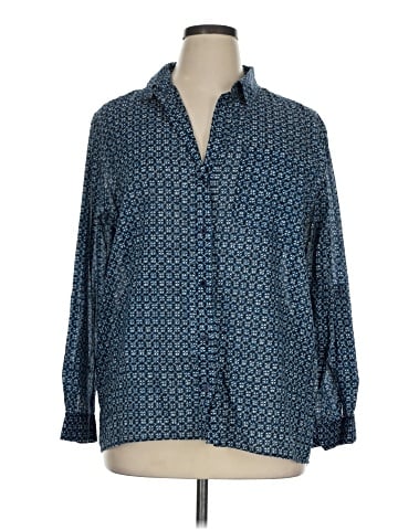 MICHAEL Michael Kors 3/4 Sleeve Button-Down Shirt (view 1)
