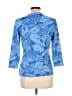 J. McLaughlin Tropical Blue 3/4 Sleeve Top Size L - photo 2