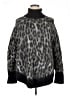 MICHAEL Michael Kors Animal Print Gray Turtleneck Sweater Size XL - photo 1