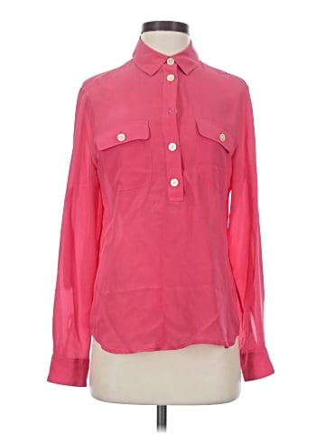Banana Republic Long Sleeve Silk Top (view 1)