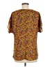 West Kei 100% Polyester Yellow Short Sleeve Blouse Size M - photo 2