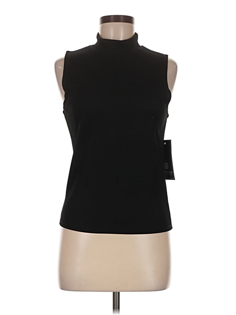 Bagatelle Sleeveless Top Black Halter Neckline Tops