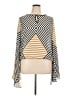 Ashley Stewart 100% Polyester Stripes Gold Long Sleeve Blouse Size 14 Plus - photo 1