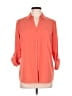 Talbots 100% Polyester Orange 3/4 Sleeve Blouse Size L (petite) - photo 1