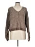 Pink Rose 100% Recycled Polyester Tweed Brown Pullover Sweater Size L - photo 1