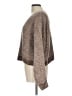 Pink Rose 100% Recycled Polyester Tweed Brown Pullover Sweater Size L - photo 5