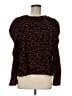 Left Coast by Dolan Animal Print Brown Long Sleeve Blouse Size M - photo 1