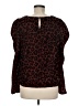 Left Coast by Dolan Animal Print Brown Long Sleeve Blouse Size M - photo 2