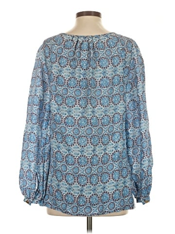 Tory Burch Long Sleeve Silk Top (view 2)