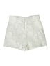 Worthington Metallic Silver Shorts Size 8 - photo 1