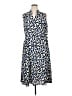 Anne Klein 100% Polyester Print Blue Casual Dress Size XL - photo 1
