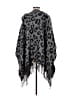 Michael Stars 100% Acrylic Gray Poncho One size - photo 2