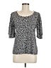 CeCe Black 3/4 Sleeve T-Shirt Size M - photo 1