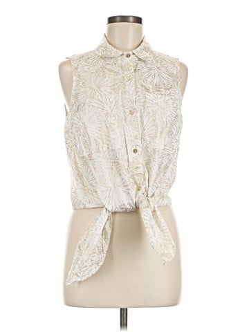 MICHAEL Michael Kors Sleeveless Button-Down Shirt (view 1)