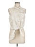 MICHAEL Michael Kors Paisley Ivory Sleeveless Button-Down Shirt Size M - photo 1