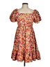 Umgee Floral Orange Casual Dress Size M - photo 1