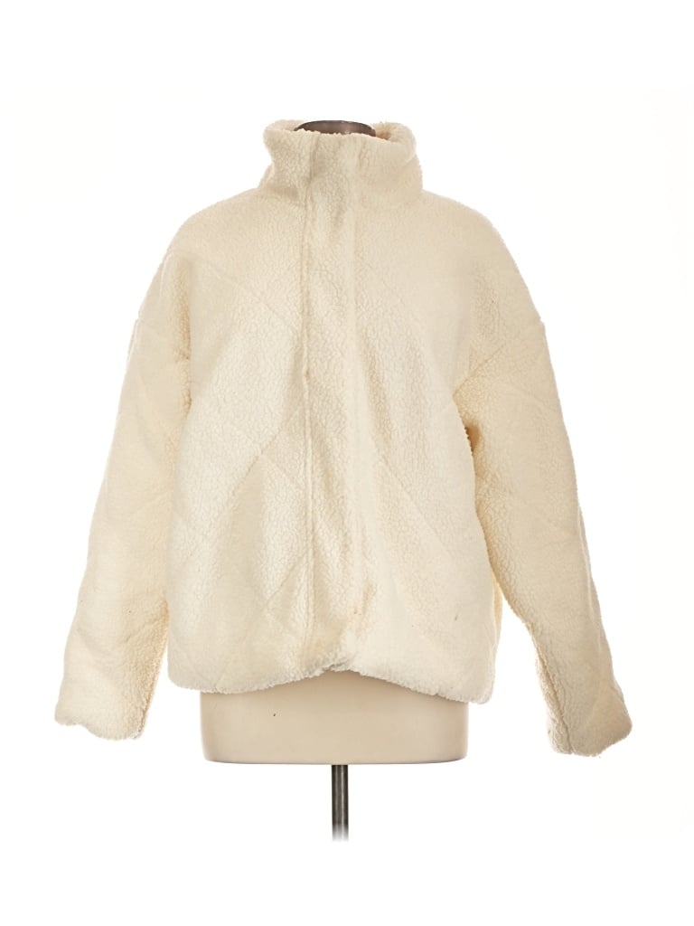 Pre-owned Universal Thread Faux Fur Jacket In Ivory