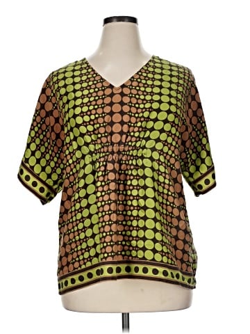 MICHAEL Michael Kors Short Sleeve Silk Top (view 1)