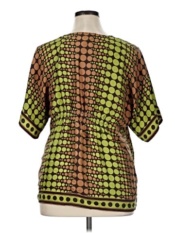 MICHAEL Michael Kors Short Sleeve Silk Top (view 2)
