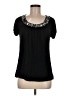 Willi Smith Black Short Sleeve Top Size M - photo 1