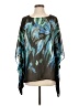 Susan Graver 100% Polyester Teal 3/4 Sleeve Blouse Size S - photo 1