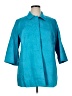 Chico's 100% Cotton Damask Teal Raincoat Size XL - photo 1