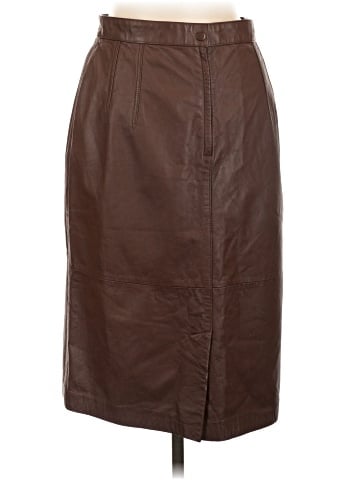 Lord & Taylor Faux Leather Skirt (view 2)