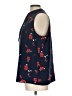 Elle 100% Polyester Blue Sleeveless Blouse Size L - photo 5