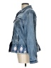 Chico's Graphic Aztec Or Tribal Print Blue Denim Jacket Size L - photo 5