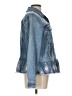 Chico's Graphic Aztec Or Tribal Print Blue Denim Jacket Size L - photo 4