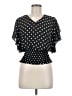 Moon Child 100% Polyester Black Short Sleeve Blouse Size M (petite) - photo 1