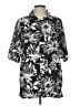 Zara Floral Black Short Sleeve Blouse Size L - photo 1