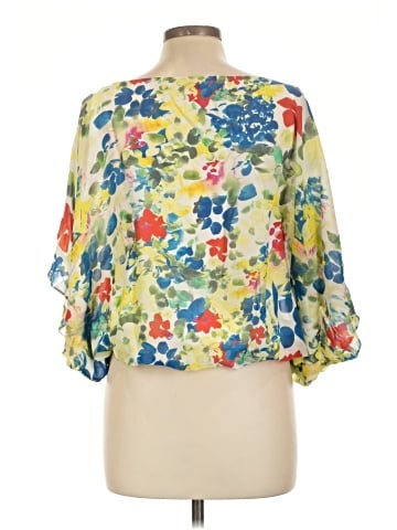 Alice + Olivia 3/4 Sleeve Silk Top (view 2)