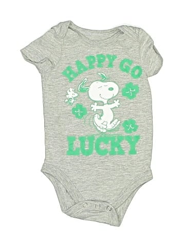Peanuts Short Sleeve Onesie (view 1)