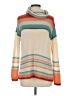 AndTheWhy Color Block Orange Turtleneck Sweater Size S - photo 1