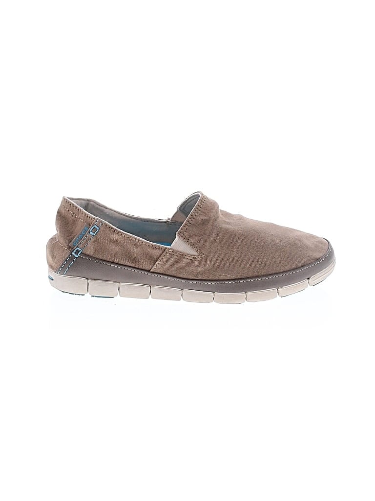 Pre-owned Crocs Flats In Tan