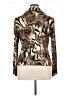 Clara S. Animal Print Gold Long Sleeve Blouse Size XL - photo 2