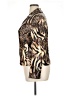 Clara S. Animal Print Gold Long Sleeve Blouse Size XL - photo 5