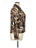 Clara S. Animal Print Gold Long Sleeve Blouse Size XL - photo 4