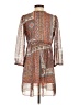 Piko 100% Polyester Paisley Brown Casual Dress Size S - photo 2