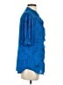 JCPenney 100% Polyester Blue Short Sleeve Blouse Size M (estimated) - photo 4