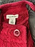 L.L.Bean 100% Cotton Burgundy Cardigan Size S - photo 7