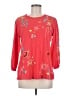 Johnny Was 100% Cotton Red 3/4 Sleeve Blouse Size M - photo 1