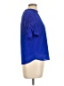 Monteau 100% Polyester Blue Short Sleeve Blouse Size L - photo 4