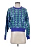 Debut Print Blue Pullover Sweater Size S - photo 1
