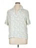Sandro 100% Viscose Blue Short Sleeve Button-Down Shirt Size XL (4) - photo 1