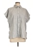 DKNY Gray Short Sleeve Blouse Size L - photo 1